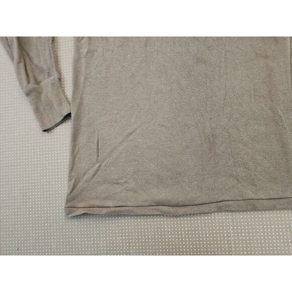 US Army UnderShirt Mens Large Cold Weather 436 Class 3 Wool Blend Henley Brown - Picture 2 of 14